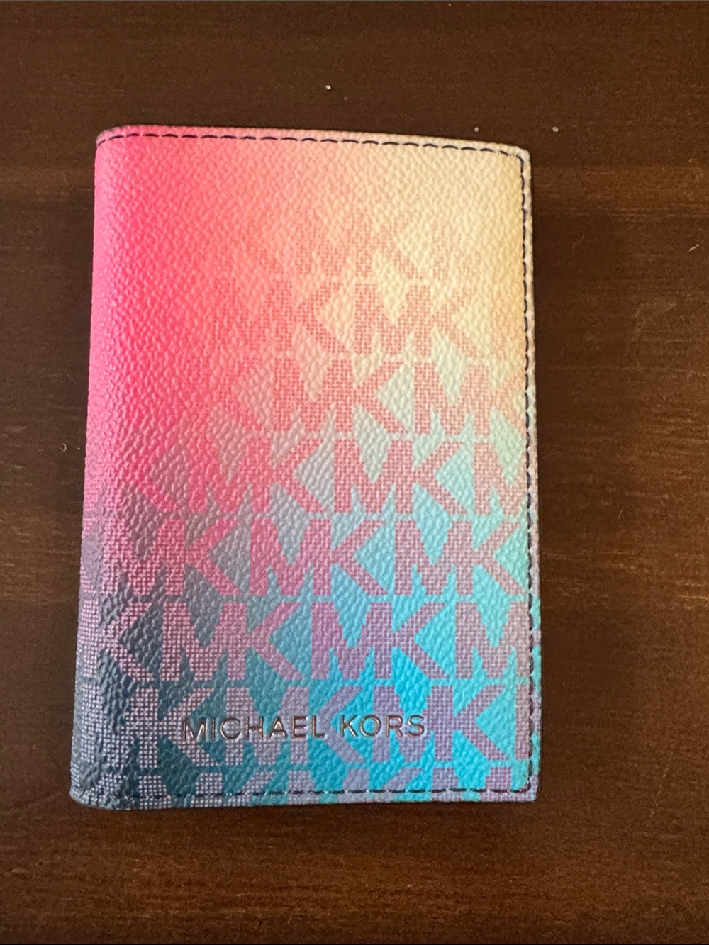 Michael Kors Ombre MK wallet - Pink, Blue, Teal